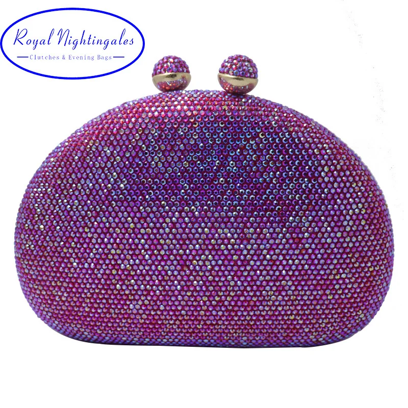 

2023 2023 Women AB Red Crystal Clutches and Evening Bags 2023 Handbag Wristlets Hard Box Clutch for Gift
