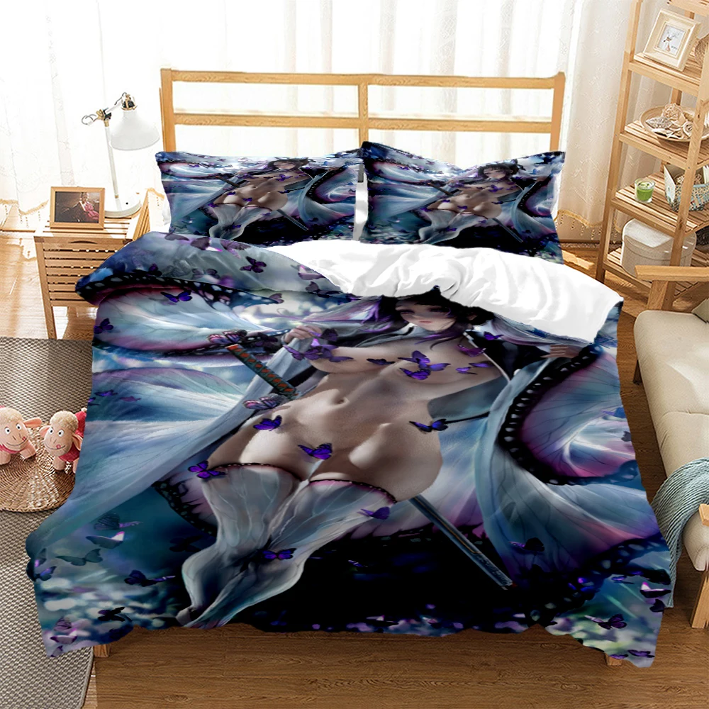 

Sexy Beauty Print Three Piece Set Fashion Bedding Article Children or Adults for Beds Quilt Covers Pillowcases Bedding Set Gifts