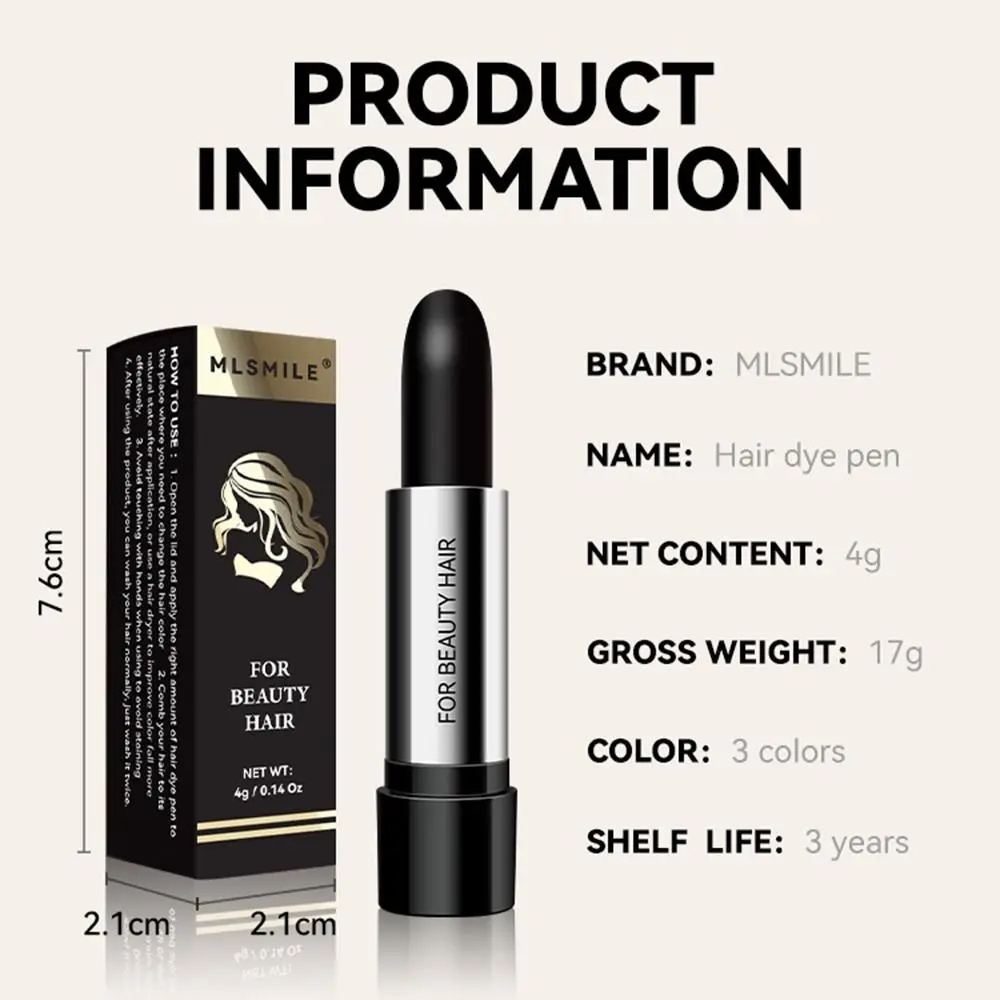 Быстрая одноразовая ручка для окрашивания волос тип помады быстрое окрашивание