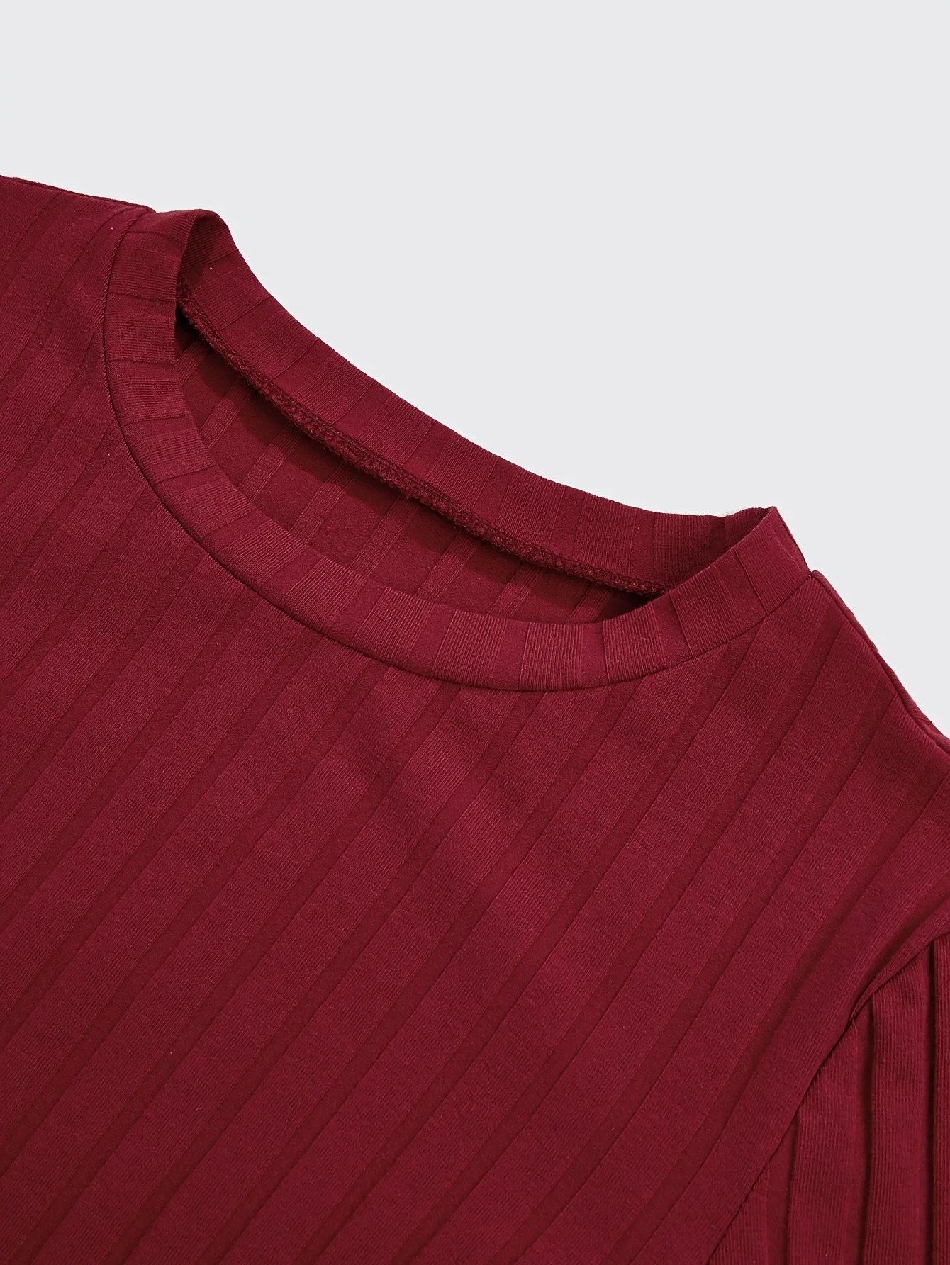 Женский комплект из двух предметов топ с круглым вырезом и длинным рукавом юбка в