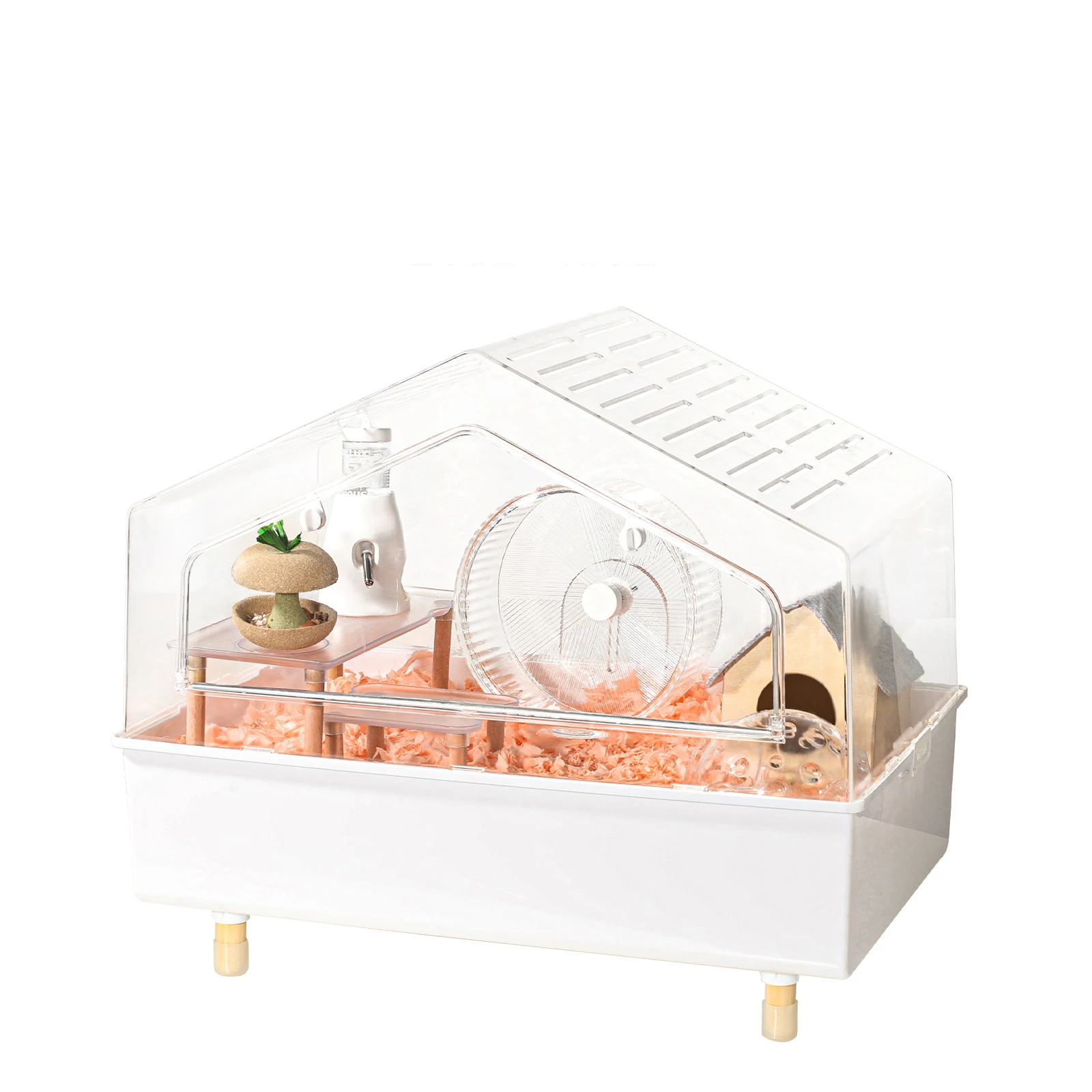

Carno Kano Elf Hamster Cage Golden Bear Villa Cabin Acrylic Supplies Rutin Chicken Breeding Box Cage