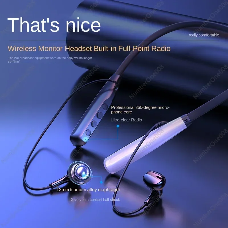 Звуковая карта микрофон гарнитура с лямкой на шее Bluetooth-аккомпанемент живое