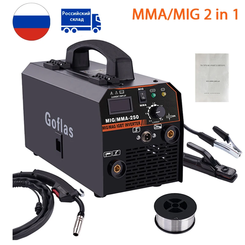 

Mig Welder Semi-Automatic Non Gas Welding Machine Arc Welder 220V EU Plug 2 in 1 MMA/ MIG For Gasless Iron Soldering Tool