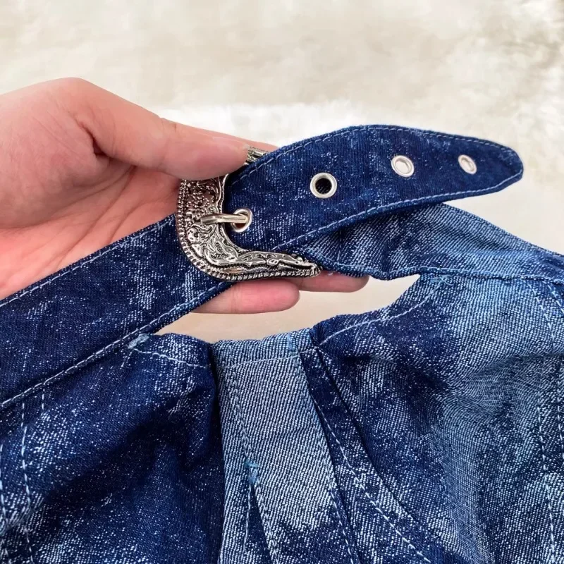 Женский пикантный комплект из 2 предметов топ с пряжкой и ремнем плиссированная