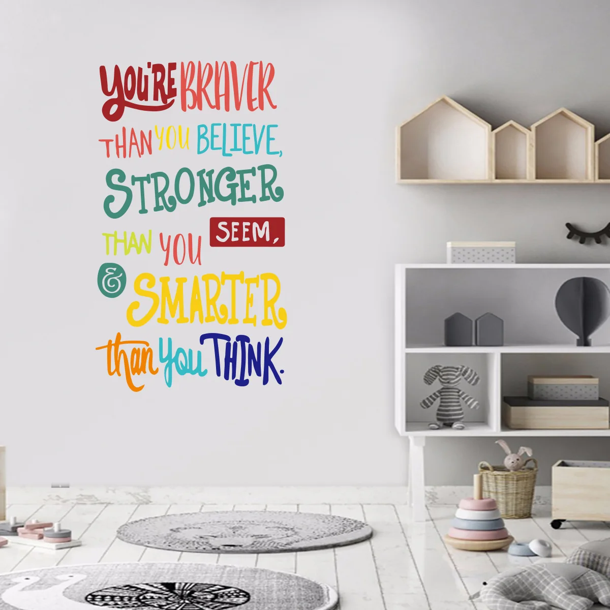 

Colorful Creative wall stickers for children's living rooms bedrooms and bedrooms in English wallpaper