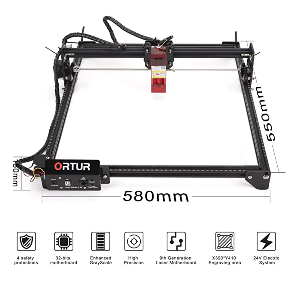 Лазерный гравер Ortur Master 2 с защитой глаз лазерная гравировка ЧПУ режущий станок