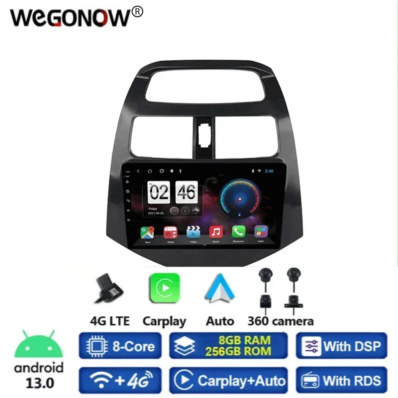 360 панорамная камера 8G + 256G Android 13 0 автомобильный DVD-плеер GPS карта WIFI Bluetooth 5 RDS радио