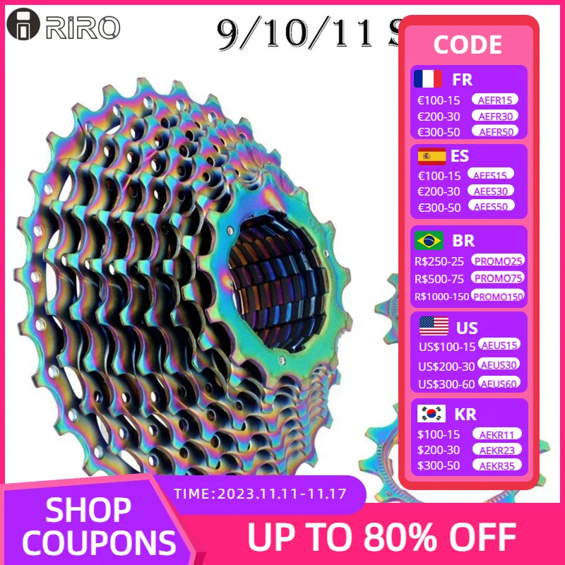 

Кассета велосипедная riro складная, 9S 10S 11S скоростной маховик 11-28T, велосипедная кассета, звездочка свободного колеса, детали для Shimano SRAM