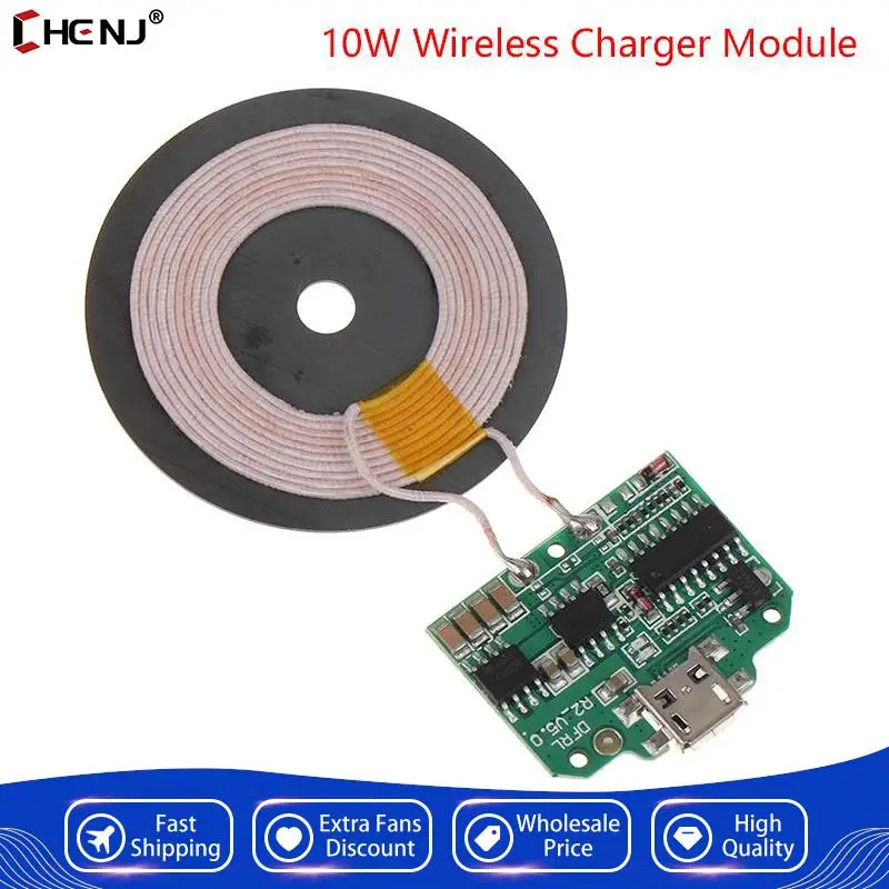 

10W Micro USB Wireless Charger Transmitter Module Circuit Board QI Standard Fast Charging For iPhone
