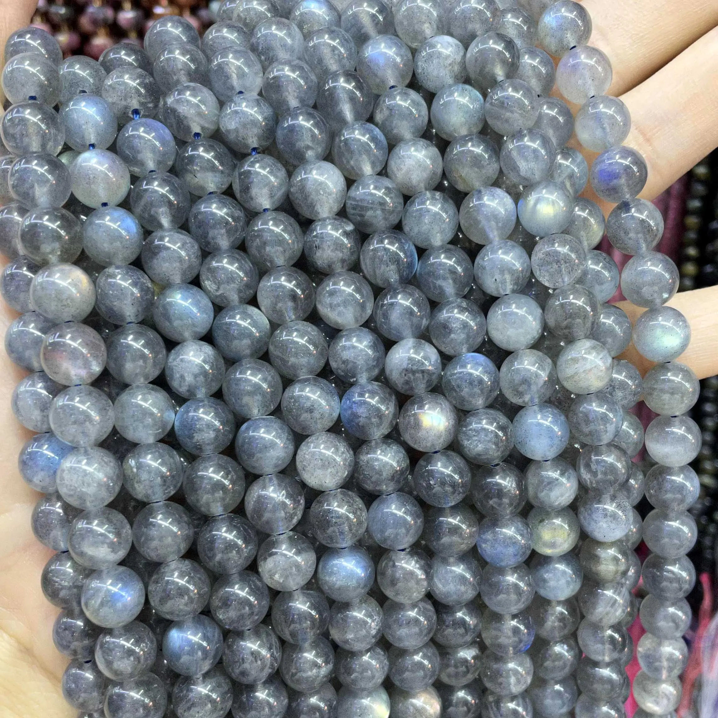 

4, 6, 8, 10 мм, Натуральный Серый лабрадорит, круглые свободные аксессуары для самостоятельного изготовления браслетов, ожерелий, ювелирных изделий