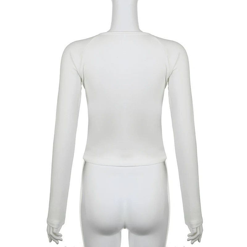 Женская футболка с длинным рукавом кружевной отделкой