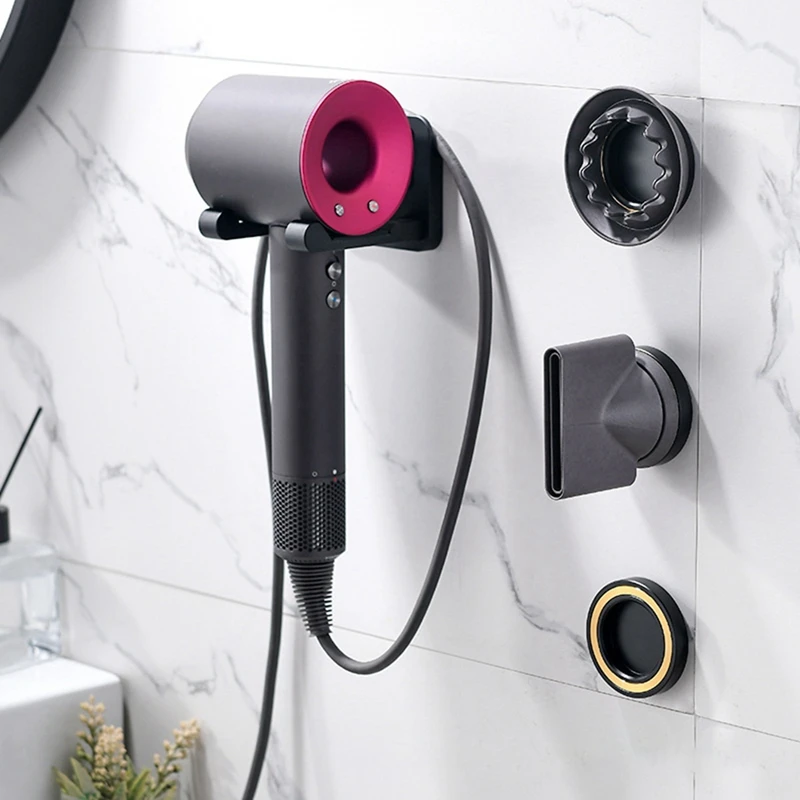 

Hair Dryer Rack Bathroom Shelves Wall Mount Storage Rack Bathroom Shelf For Dyson Supersonic Hair Dryer Holder