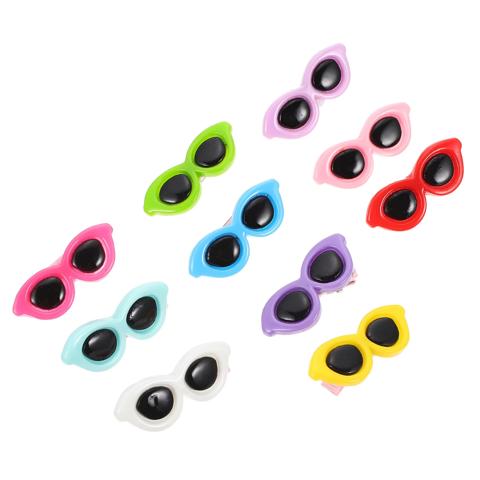 

Hair Clips Sunglasses Hairpin: Puppy Barrettes 10pcs for Small Cat Grooming Bows Hair Accessories Mixed Color