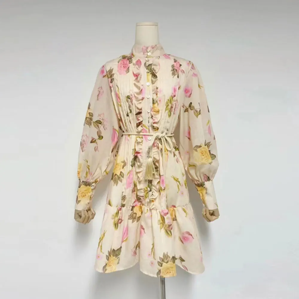 

2023 New Fashion Print Women Dress Real Photo