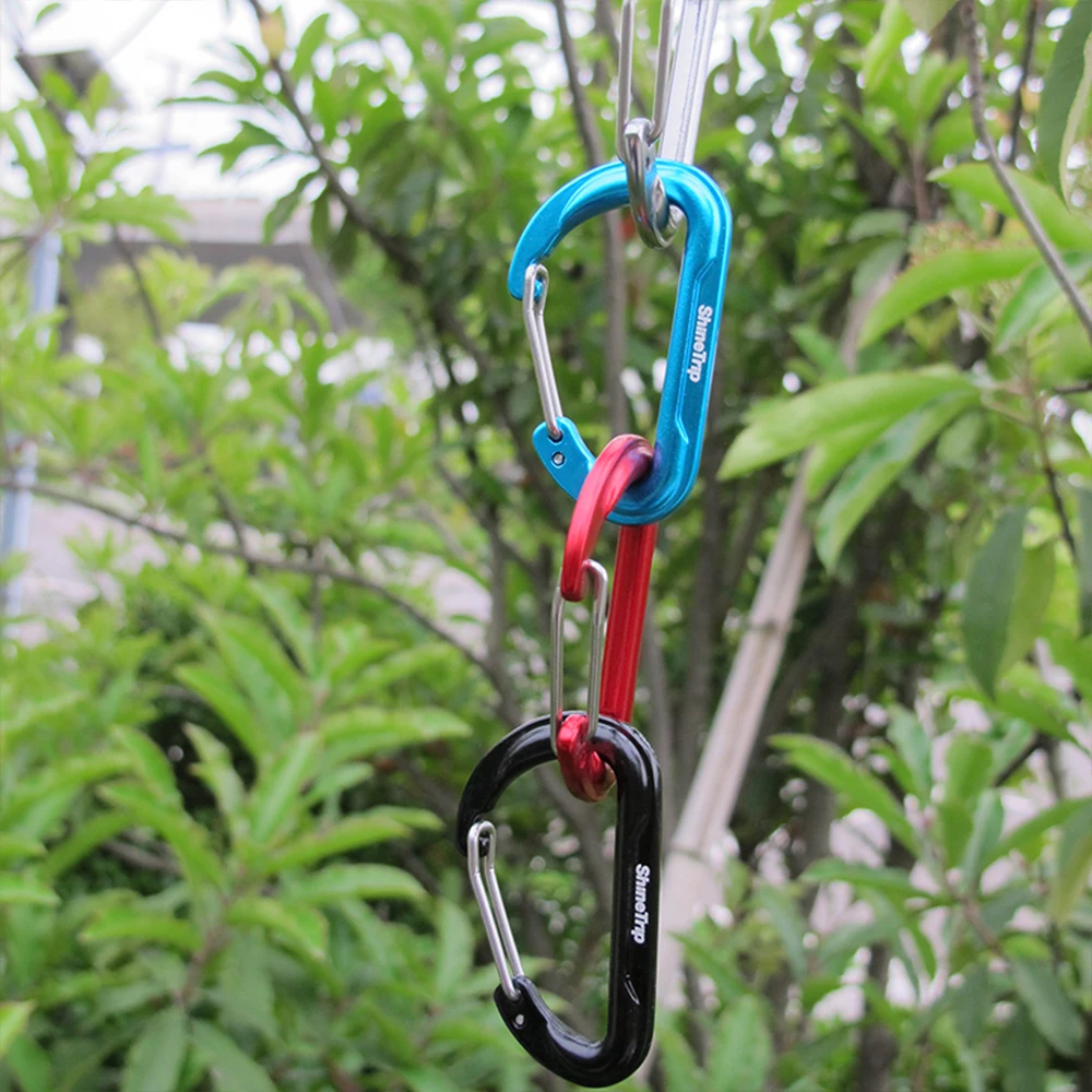 

1PC ShineTrip A206 Outdoor Climbing Buckle D Shape Aluminium Alloy Carabiner Survial Key Chain Climb Hook Clip Outdoors Keychain