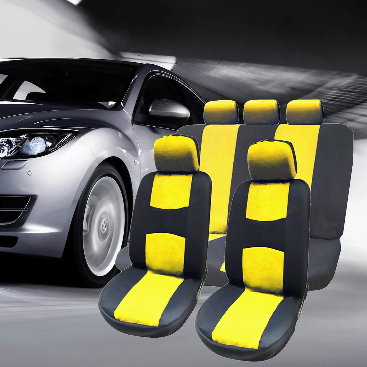 

Car Covers with Detachable Headrests Full Set