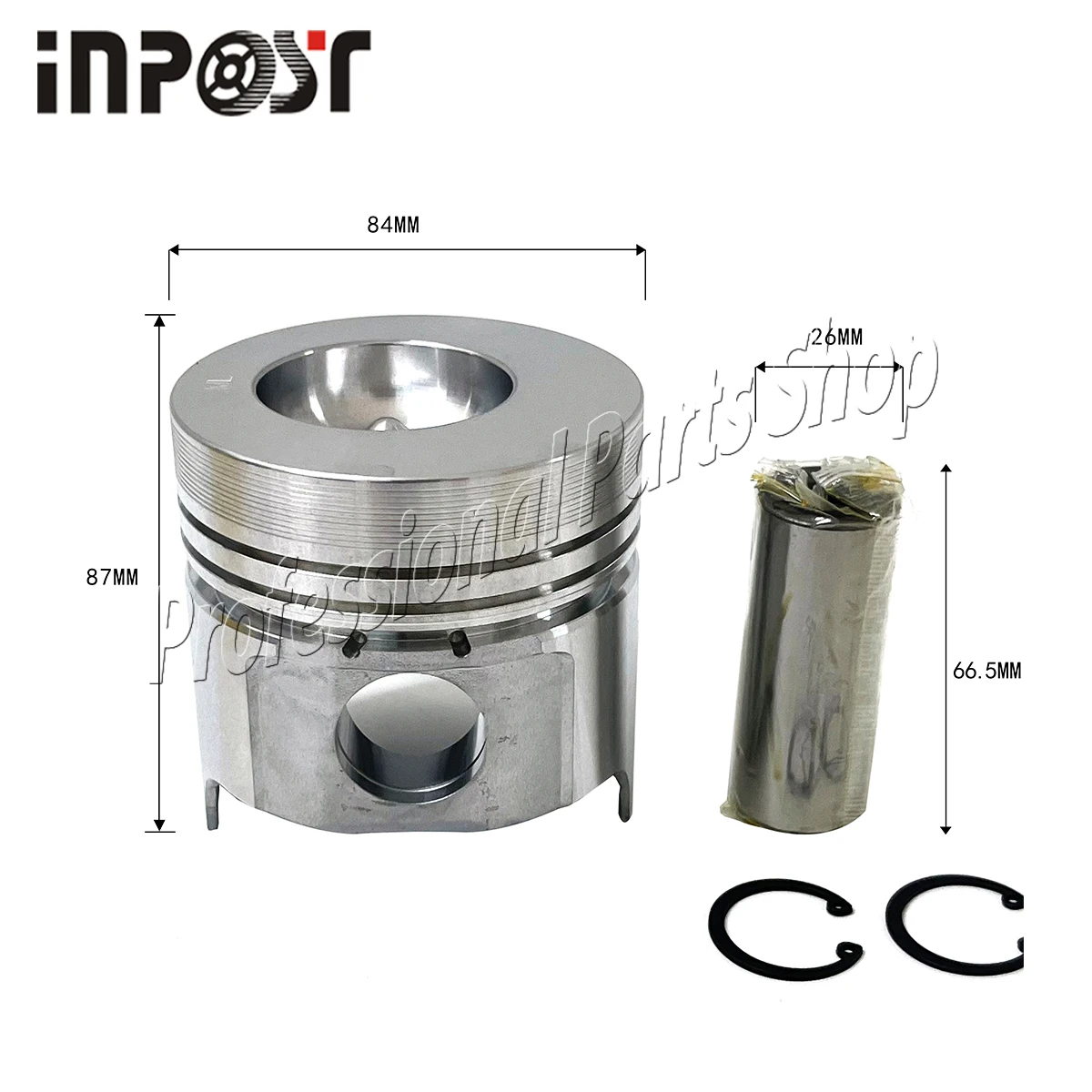 3TN84L 3 шт. поршень + комплект колец STD для Yanmar