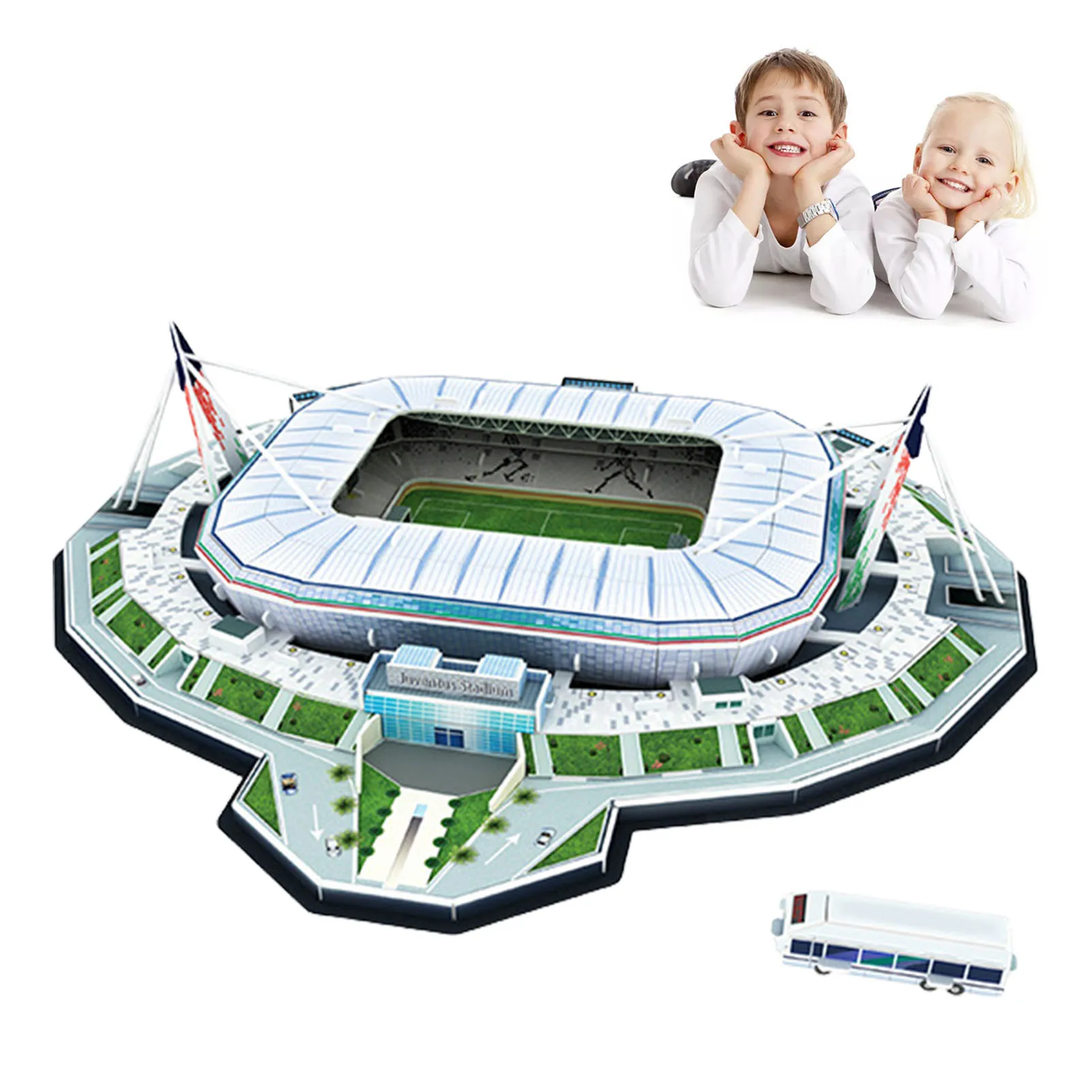 

Football Field 3D Model Puzzle 3D Football Field Paper Model Paper Football Field Model Kits 3D DIY Puzzles Building Stadium