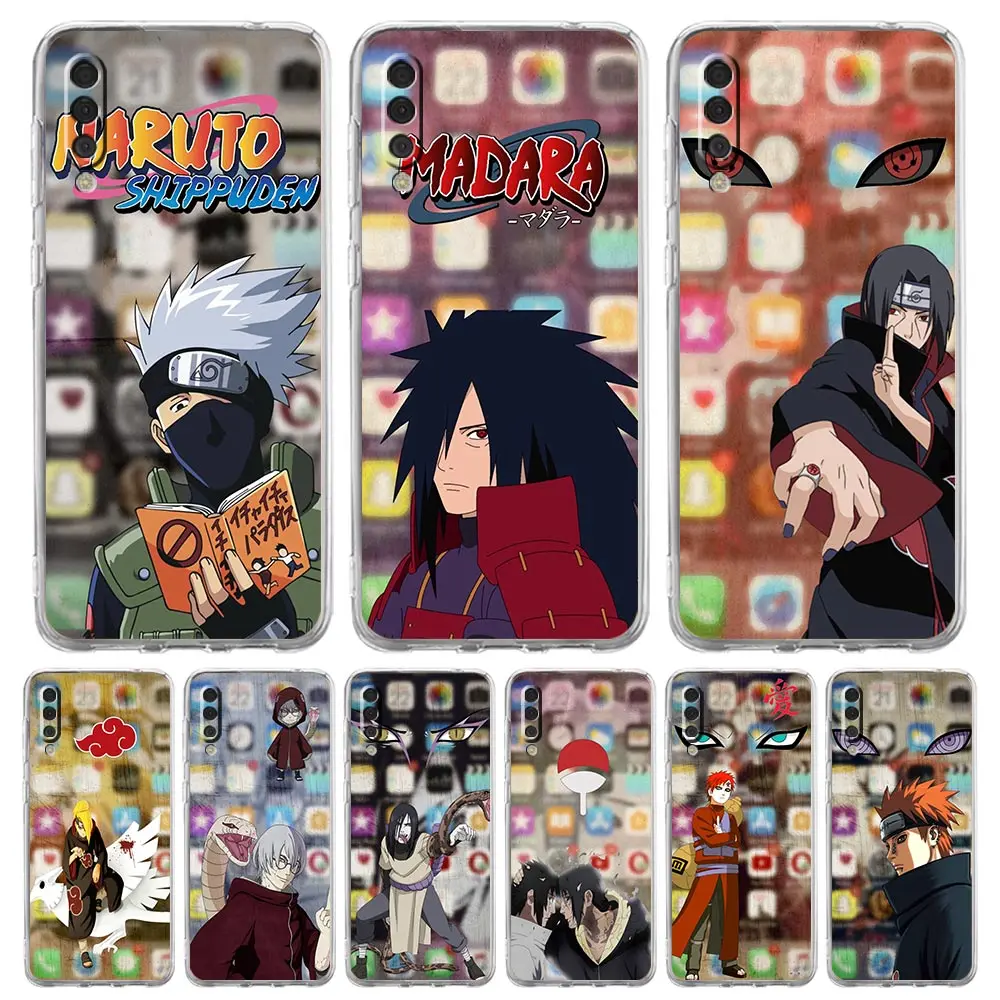 

Naruto Anime Uchiha Logo Phone Case For Samsung Galaxy A50 A70 A20 A30 A40 A20E A10 A10S A20S A02S A12 A22 A32 A52S A72 5G Cover