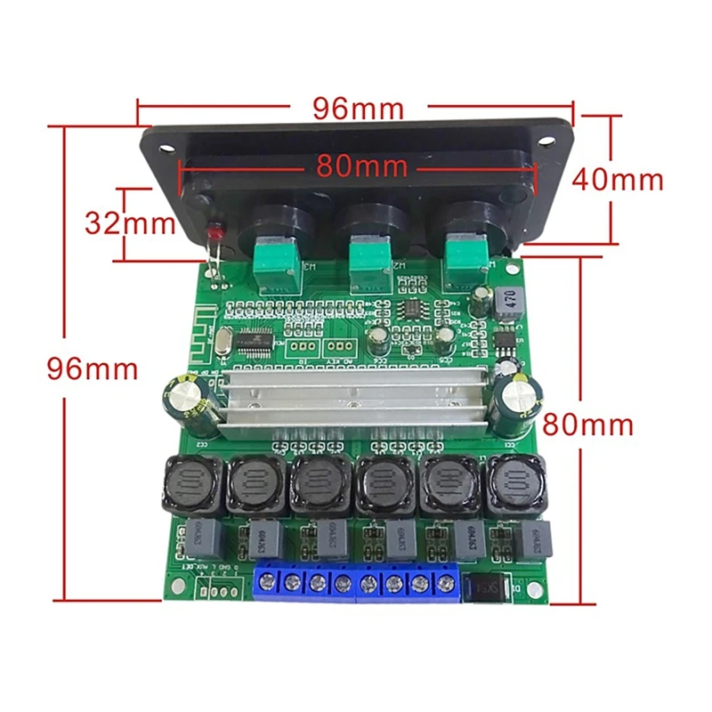 TPA3116D2 2 1-канальная плата усилителя мощности 2X 50 Вт + 100 Высокая мощность BT 5 0 Плата