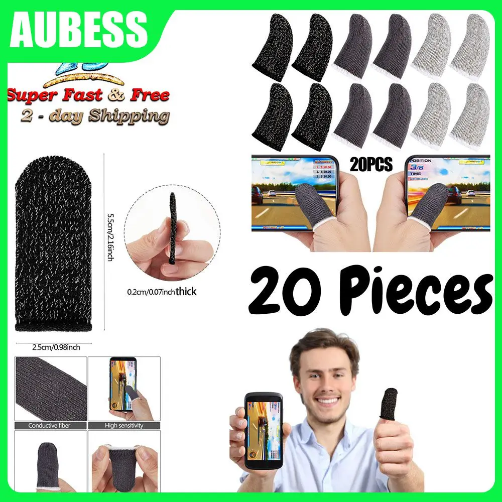 

High Quality Fingers Cots 20 Pcs Gaming Finger Cots Portable Touch Screen Gloves Breathable For Pubg Comfortable Sweatproof