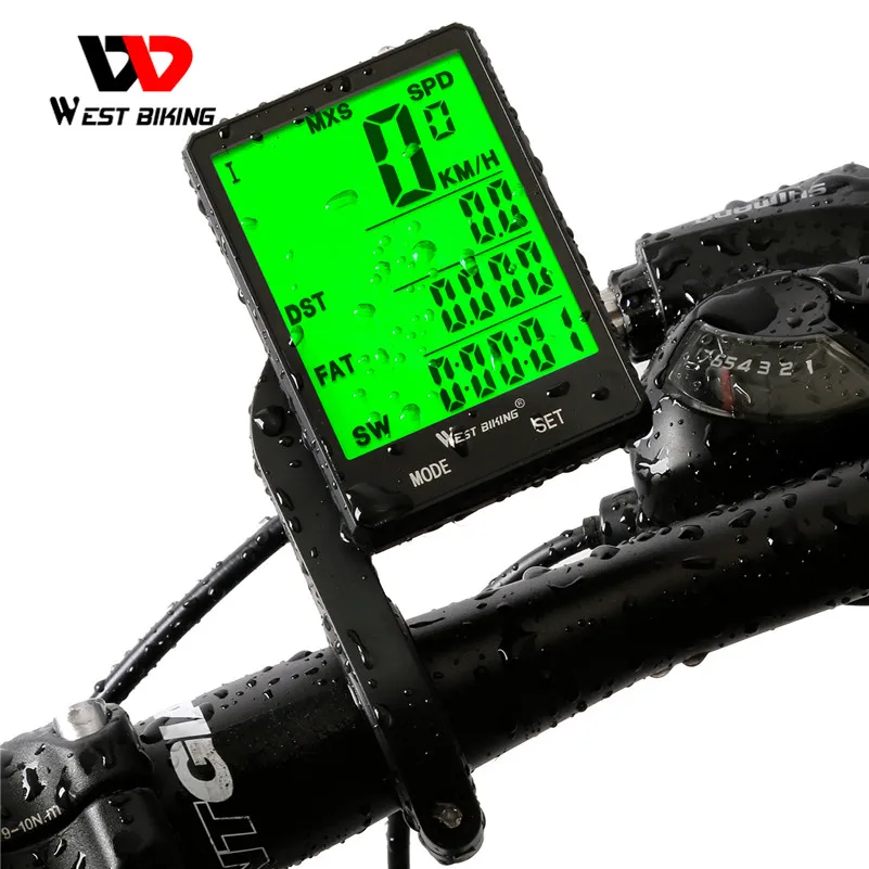 

WEST BIKING 2.8" Large Screen Bicycle Computer Wired Wireless Cycling Speedometer Road Bike MTB Waterproof Bicycle Computer
