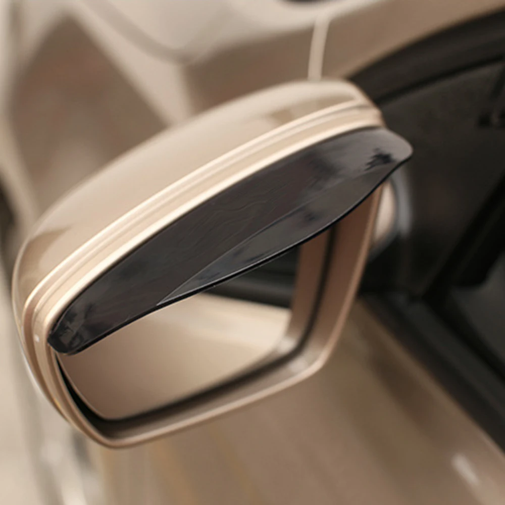 

2Pcs Rear View Side Mirror Rain Board Eyebrow Guard Sun Visor Car Accessories Color Black / Transparent