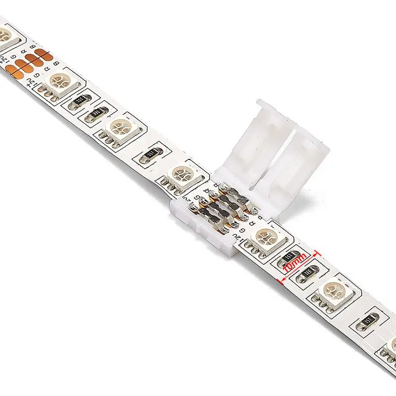 5-100pcs RGBW LED Connector 5pin 10mm 2pin 4pin Free Soldering for 5050 3528 Single Color RGB RGBWW Strip Light | Обустройство дома