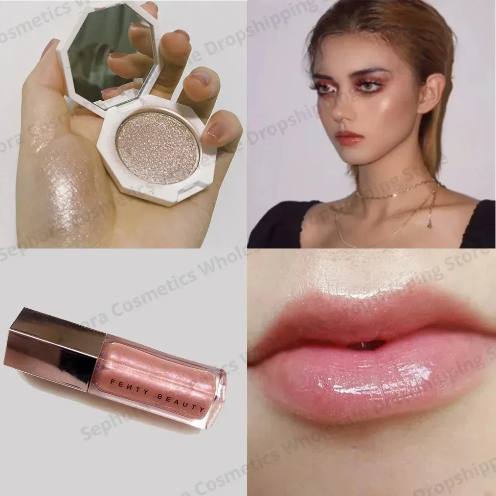 Fenty Beauty Блеск для губ 2 в 1 набор зеркальных увлажняющих блесков тонкий блеск