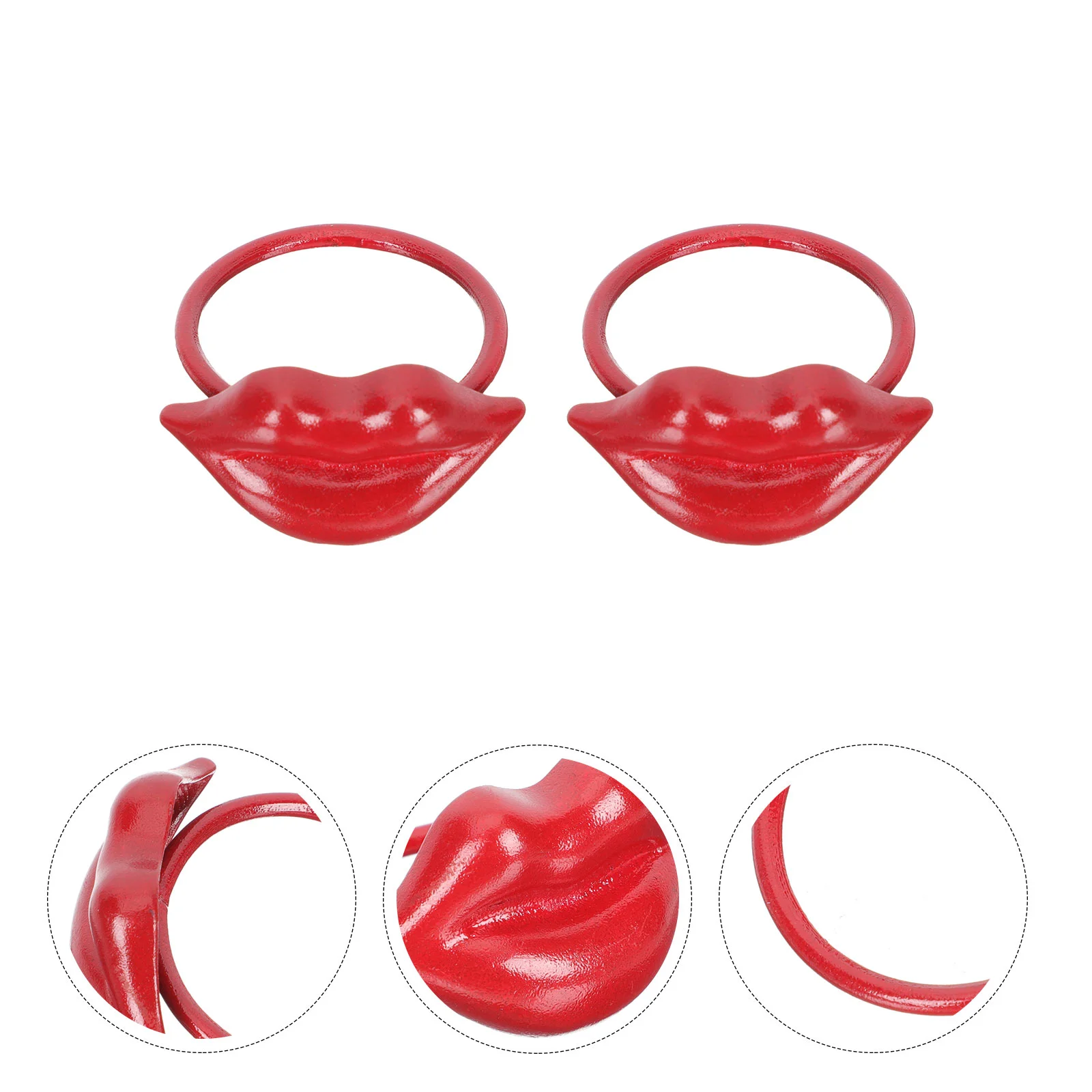 

Napkin Rings Buckles Buckle Table Serviette Ring Red Decoration Holder Lip Wedding Paper Banquet Rustic Decor Shaped Metal