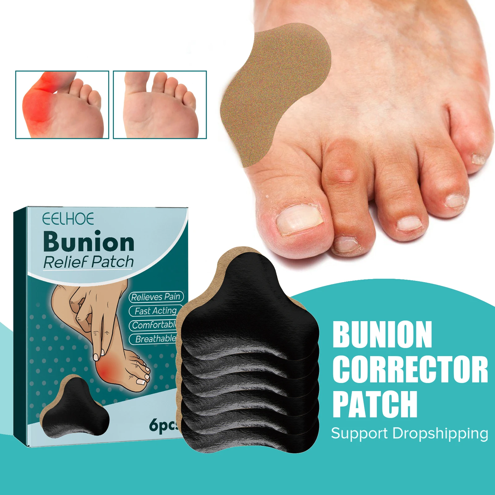 

Gout Treatment Patch Bunion Pain Relief Foot Bunion Corrector Sticker Toe Joint Valgus Bone Swelling Arthritis Medical Plasters