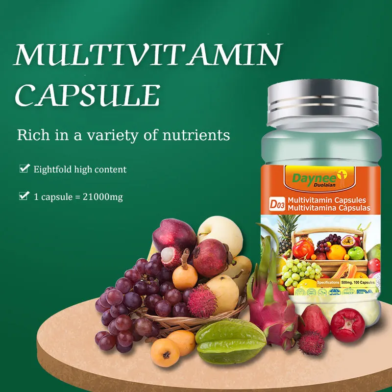 1 Bottle Multivitamin Mineral Supplements for Adults Multivtami Immune Support Anti Aging Oxidation Relieves Stress Health Food