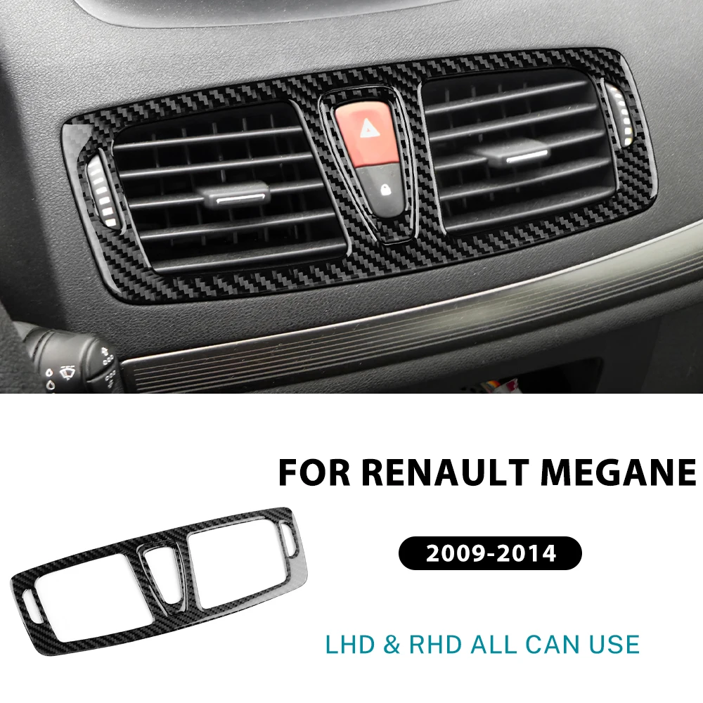 

Настоящая мягкая наклейка из углеродного волокна для Renault Megane RS 2009 2010 2011 2012 2013 2014 2015 LHD RHD автомобильная центральная консоль воздуховыпускное отверстие