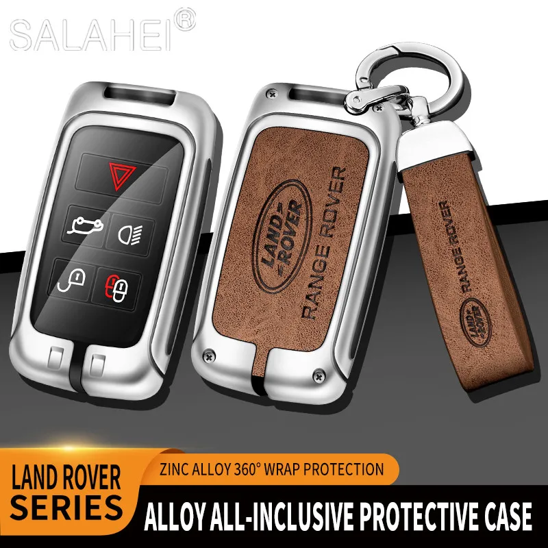 

Zinc Alloy Car Key Case Cover Shell For Land Rover Range Rover Evoque Discovery Sport Velar 2018 2019 2020 Keychain Accessories