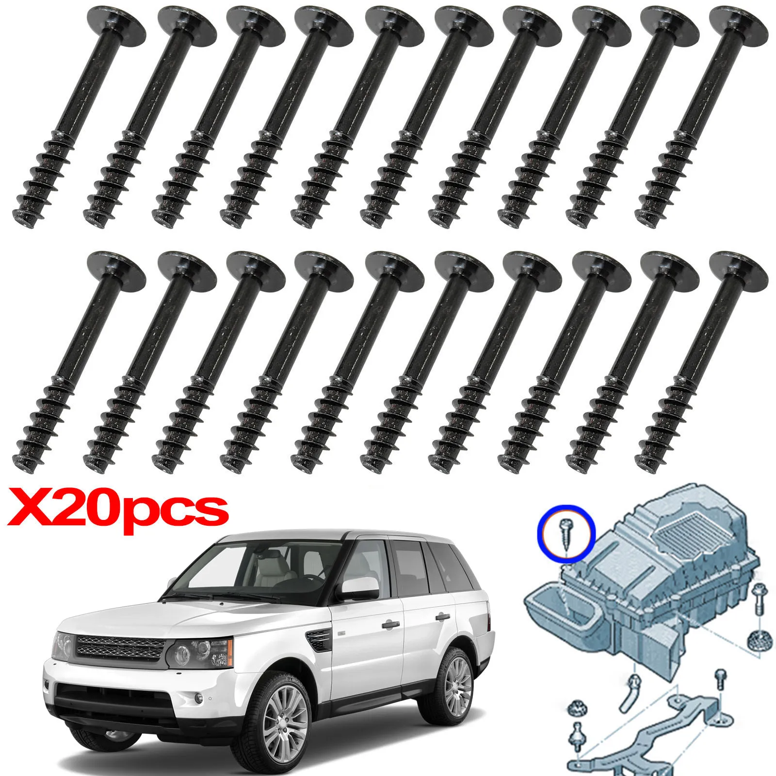 

20X для Land Rover LR4 3 Range Rover Discovery 3 4 Sport Очиститель воздушного фильтра Впускная коробка Крышка Корпус Винты Болт Фиксатор C2S11217