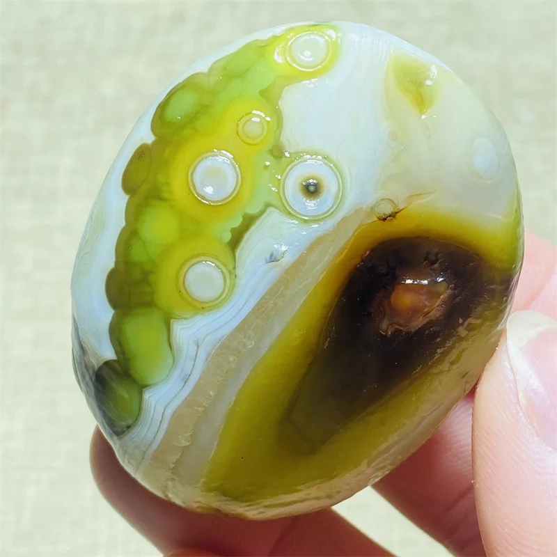 Натуральный черный агат Sardonyx Alxa Gobi Eye Rock минеральный образец энергетическая