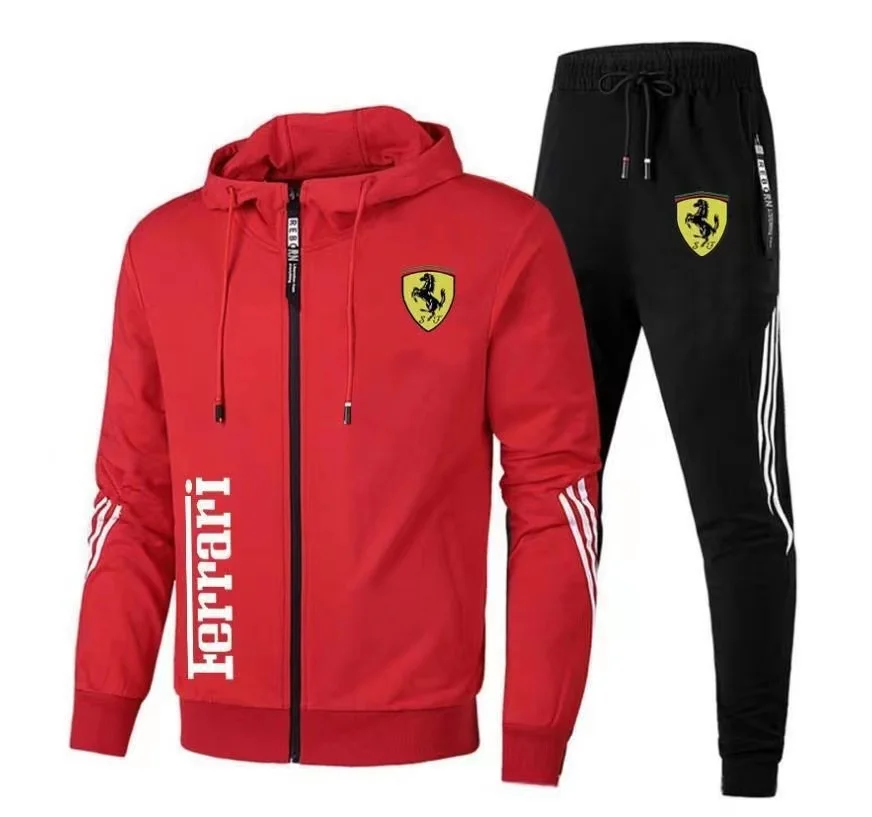Formula One No.16 Racer Leclerc-Sudadera con capucha de gran tamaño para mujer y hombre, chándal, conjuntos de ropa y pantalones