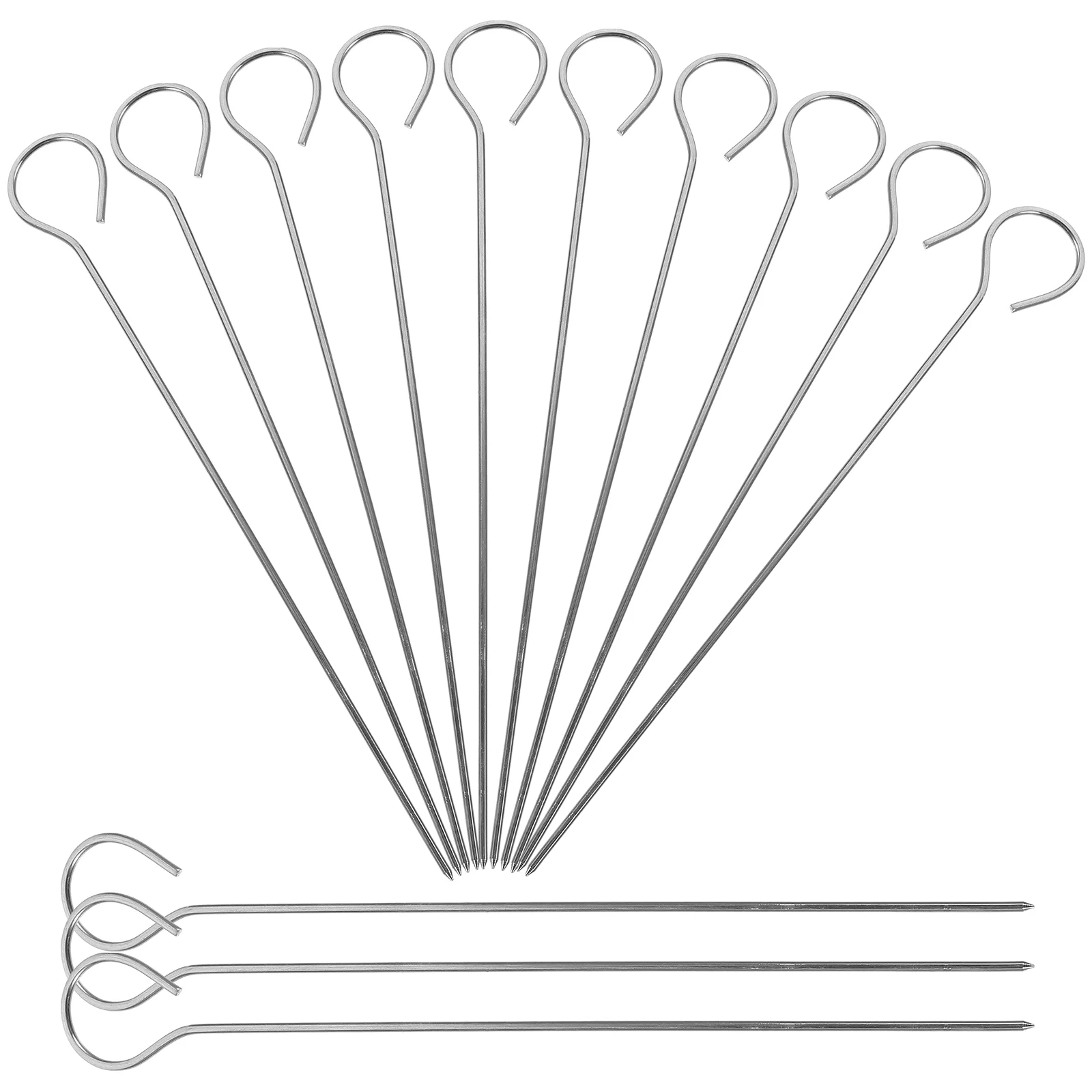 

50 Pcs BBQ Needle Grill Outdoor Barbecue Accessories Skewer Supplies Skewers Stainless Steel Rust-Proof