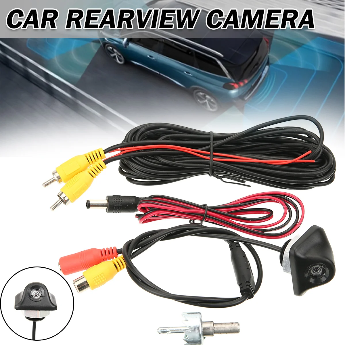 

New 1pc Car Reversing Rear View Camera Durable Waterproof 170 Degrees Vehicle Mounted Parking Backup Cam For Cars Trucks RV