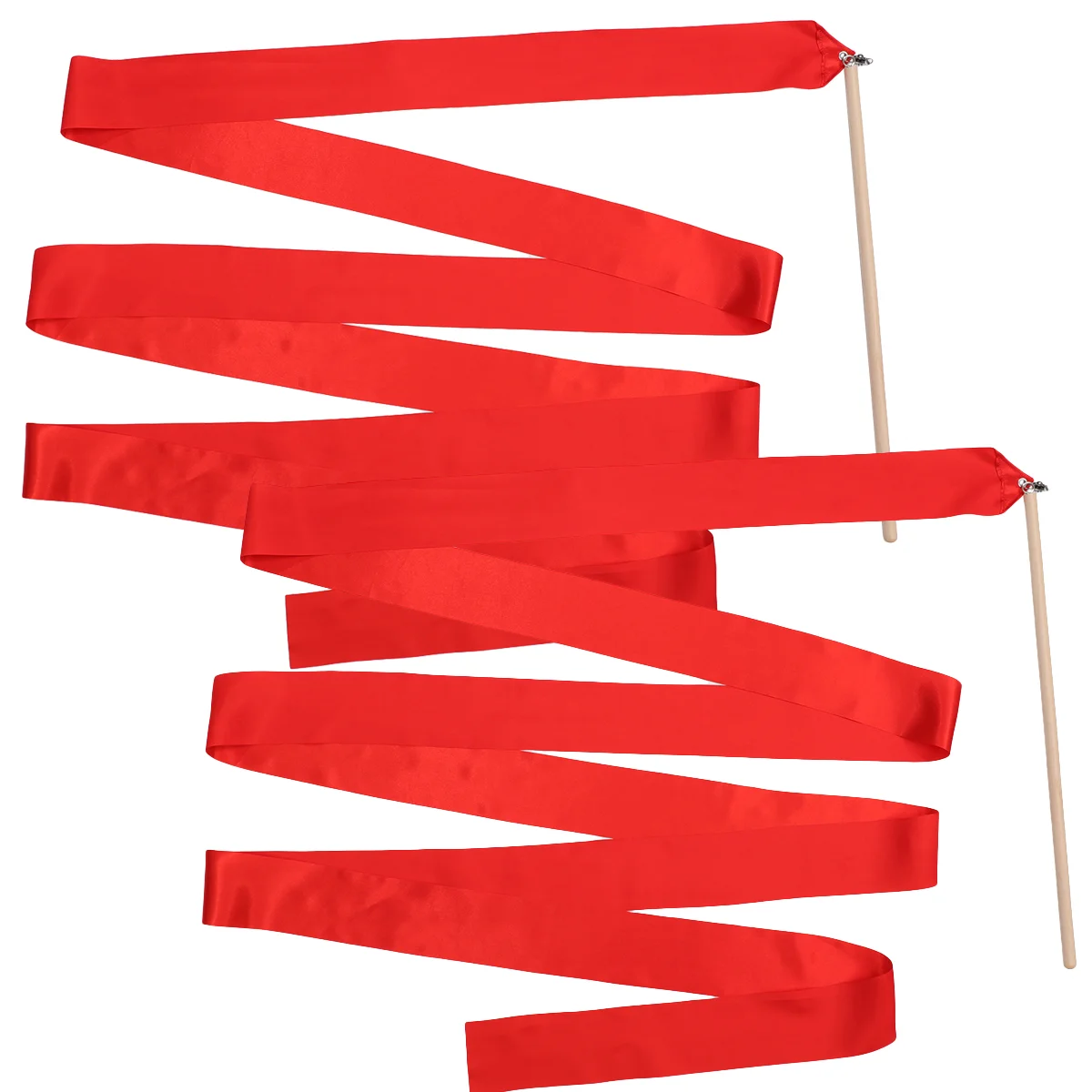 

2 2m Colorful Rhythmic Gymnastics Ribbons Dance Gymnastics Ribbons Dance Ribbons for Kids ( Red )