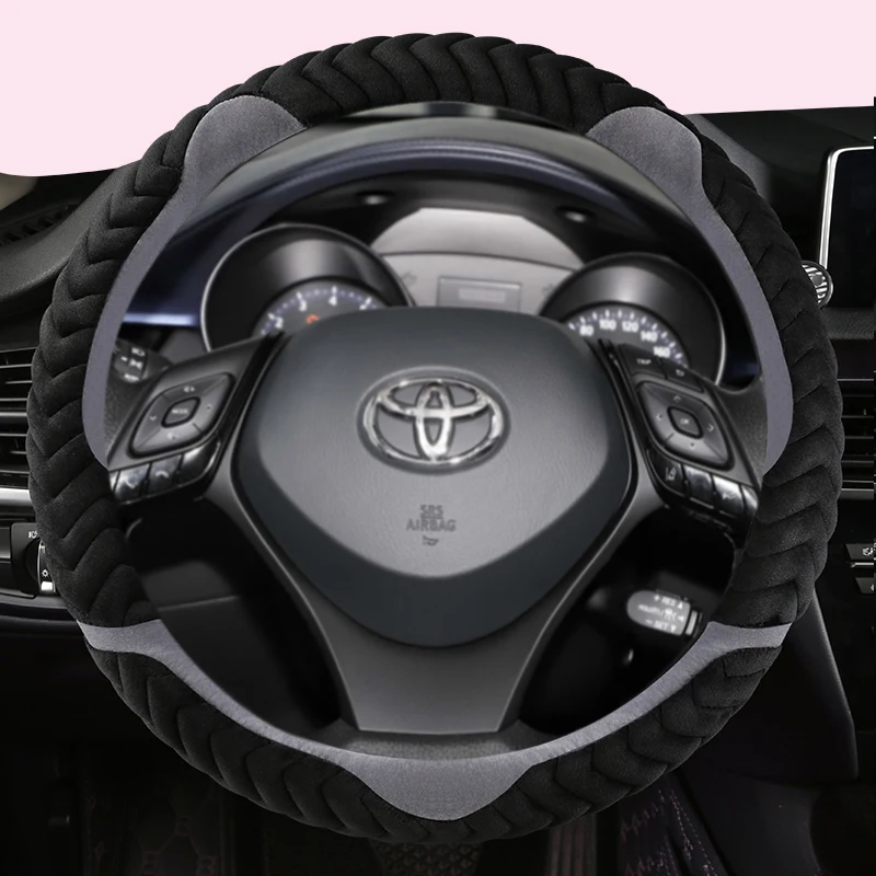 Зимние плюшевые спортивные аксессуары для Toyota CHR чехол рулевого колеса