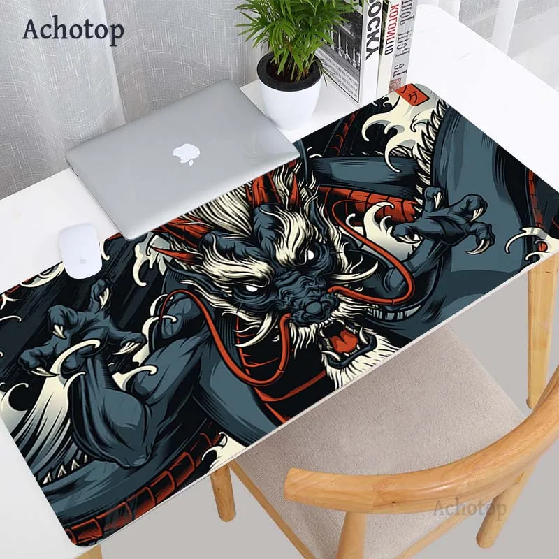 Коврик для мыши с изображением мифического зверя дракона большие игровые