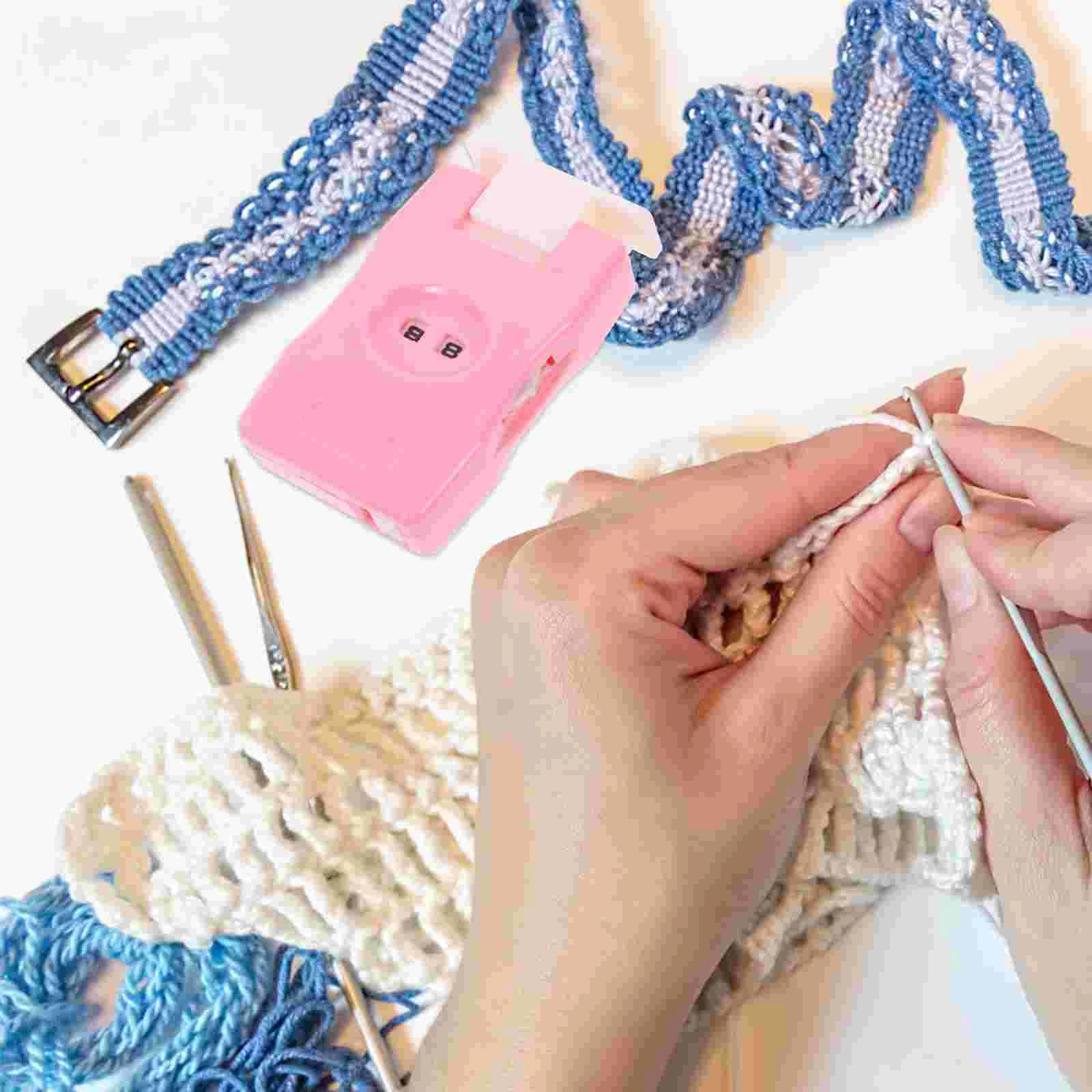 Вязальный стежок для домашнего путешествия ручной счетчик инструмент с кнопкой