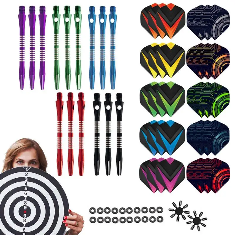 

Dart Accessories Set 67pcs Professional Tip Darts Supplies Set Colorful Flights Universal Dart Accessories Kit Perfect