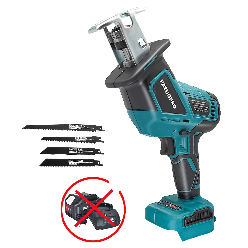 

Аккумуляторная бесщеточная сабельная пила PATUOPRO 4 лезвия для Makita 18 В