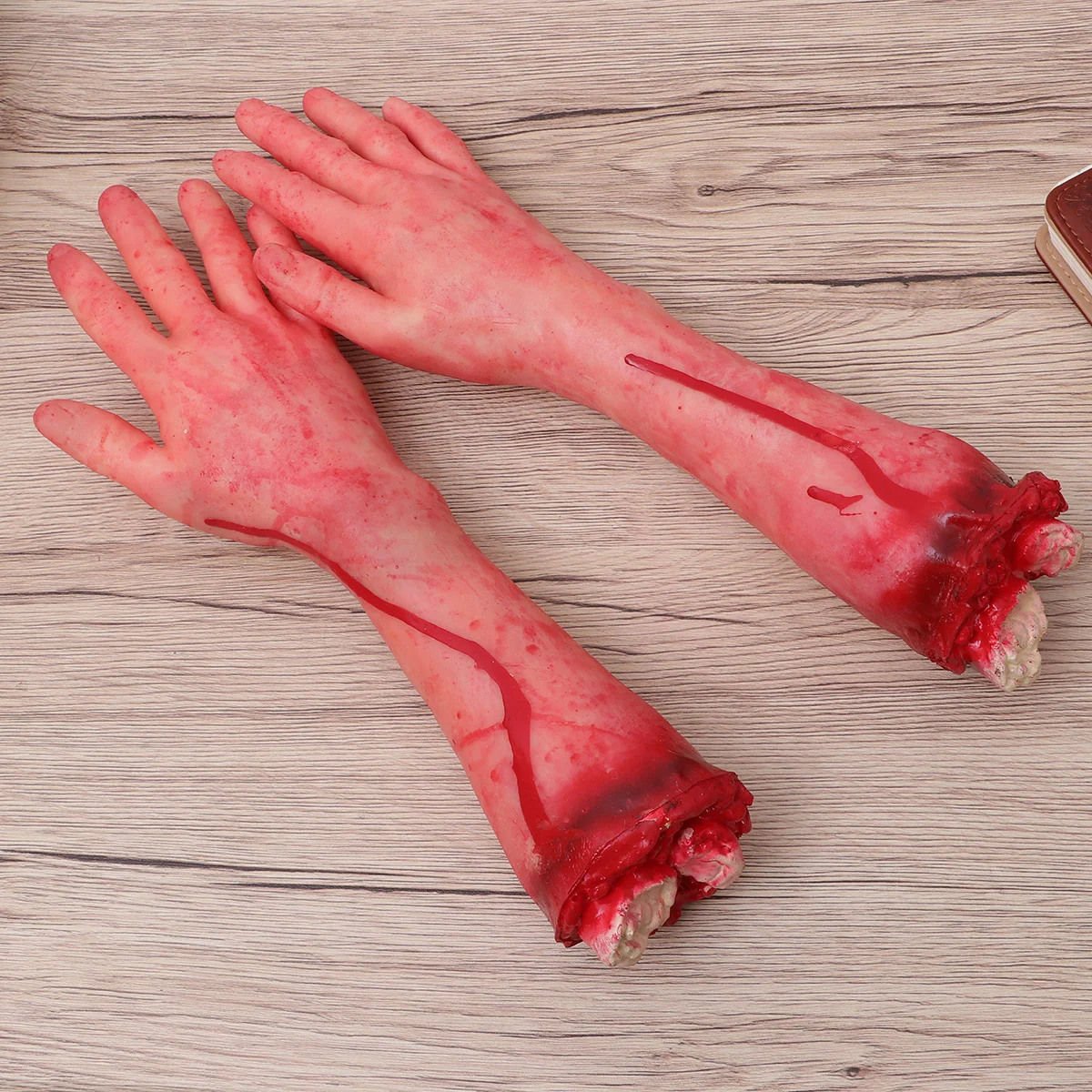 

2pcs Hand Arm Hands Human Body Parts Props Haunted House Scary Props