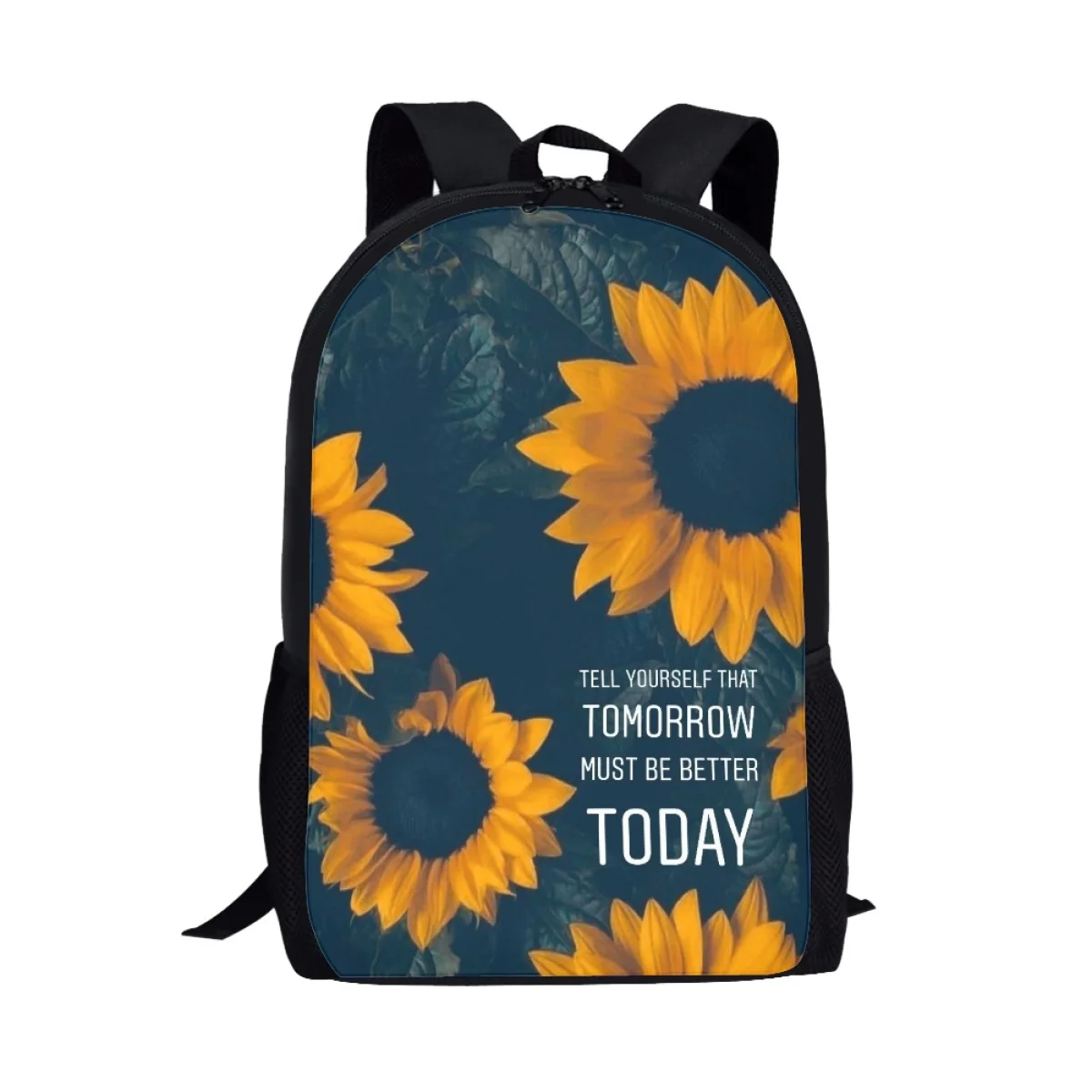 Рюкзак с улыбкой подсолнуха студенческая дорожная уличная сумка портативная