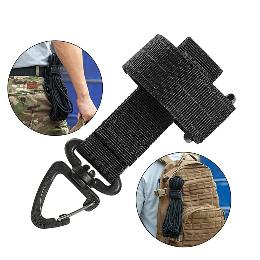 

1pc Outdoor Keychain Tactical Gear Clip Keeper Pouch Belt Keychain EDC Molle Webbing Gloves Rope Holder Tactical Holder Hook
