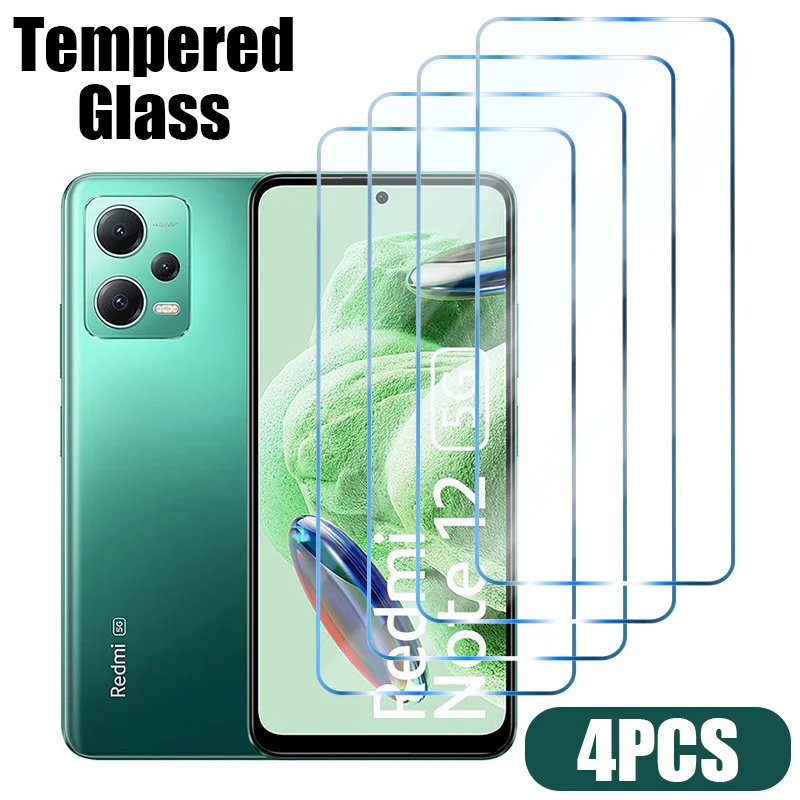 4PCS 9H Screen Protector Glass For Xiaom Redmi 10 9 9C NFC 9T AT 9 8 7 6 5A 5 Plus Pro Screen Protective Glass For Redmi K40 Pro