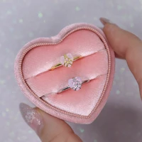 simple women castle heart ring swan finger rings for girl fashion party friendship ring jewelry birthday gift for her